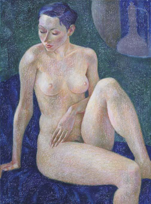 The painting by Leonid Petrushin NU29 from the serial NU symphony.
The serial was created from 2005 to 2008 years.
Technics:oil pastel,grain torchon.