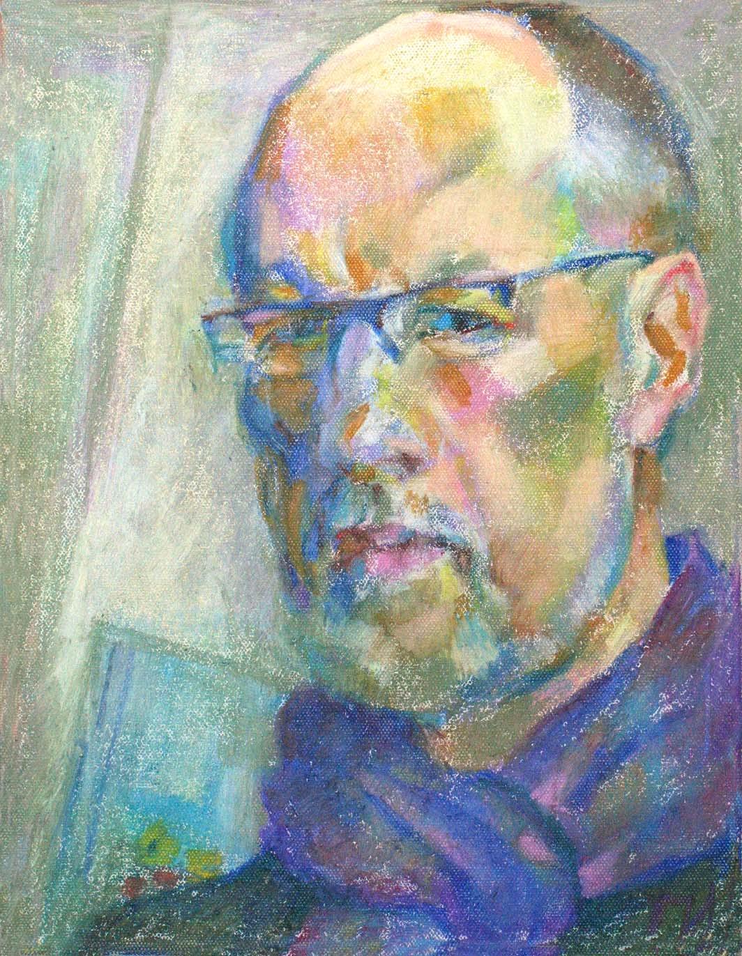 LEO , canvas, oil pastel, 35 � 27 cm, 2010



