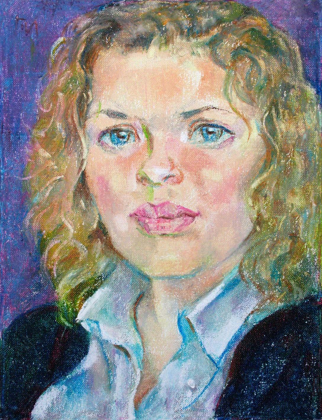 OKSANA , canvas, oil pastel, 35 � 27 cm, 2011



