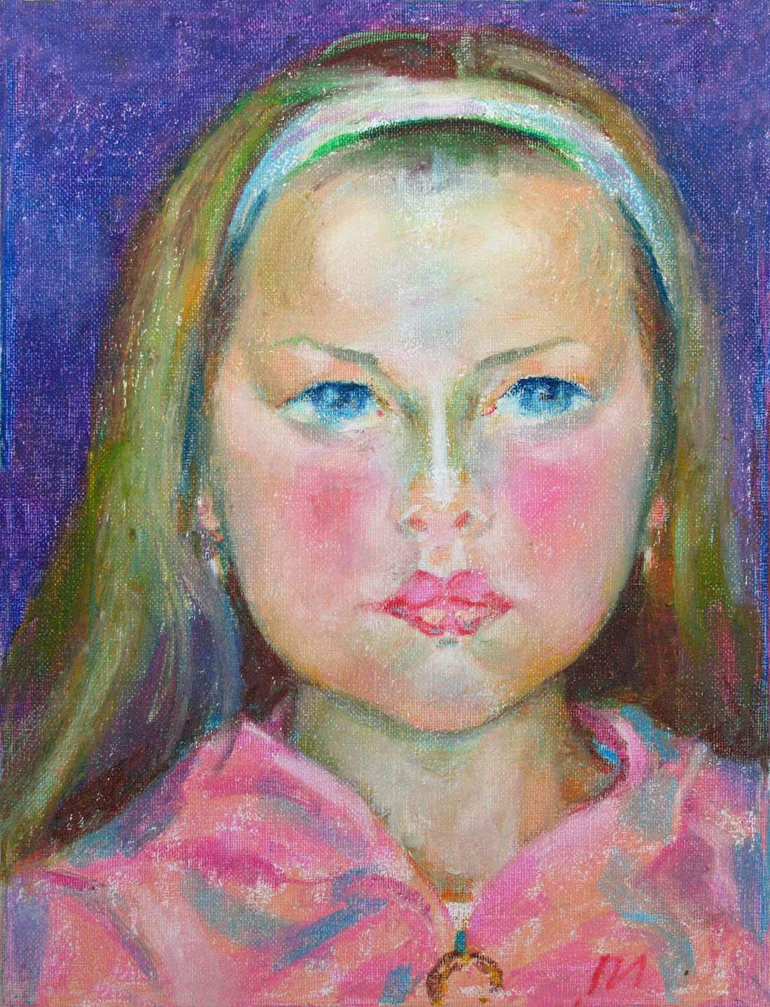 POLINA , canvas, oil pastel, 35 � 27 cm, 2010



