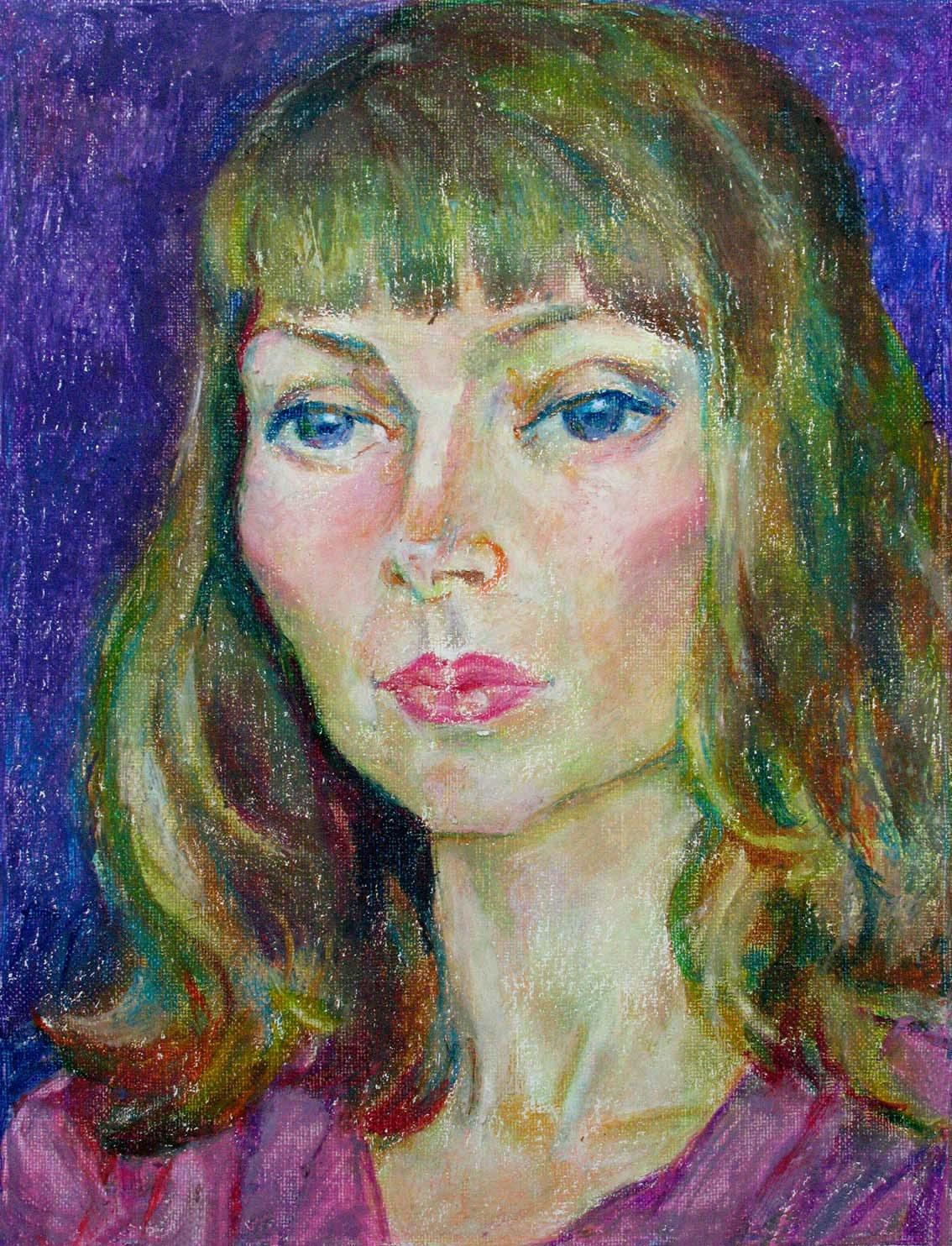 OLYA , canvas, oil pastel, 35 � 27 cm, 2011



