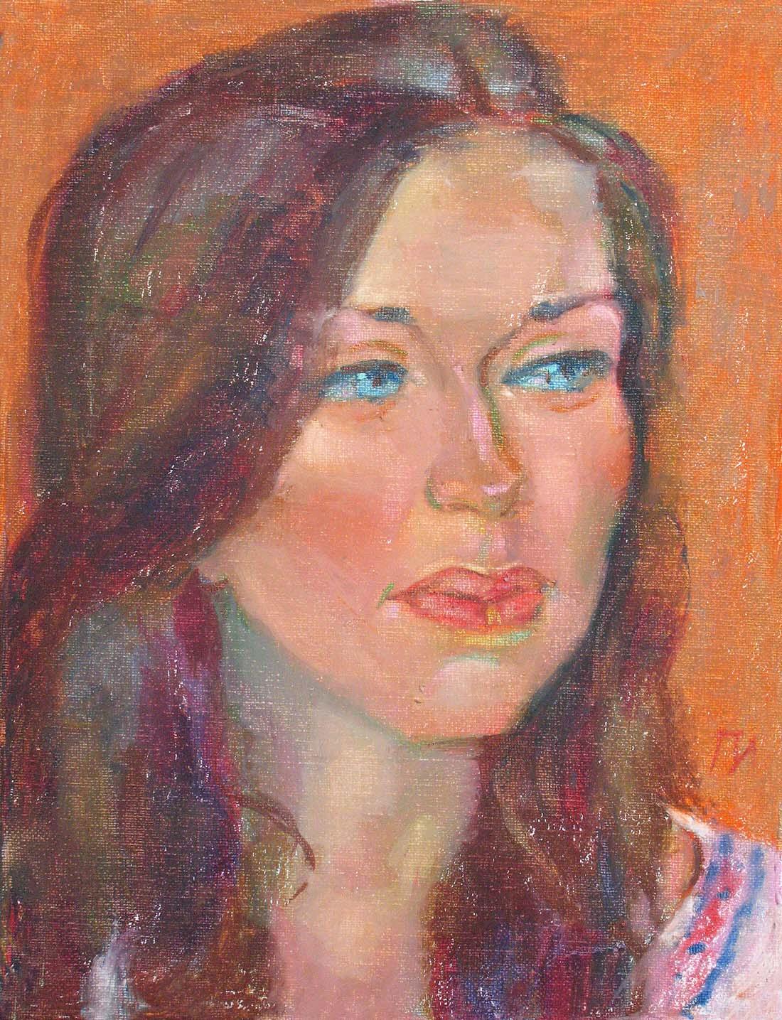 KATYA, canvas, oil pastel, 35 � 27 cm, 2010



