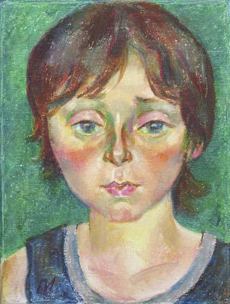 JENYA, canvas, oil pastel, 35 � 27 cm, 2010



