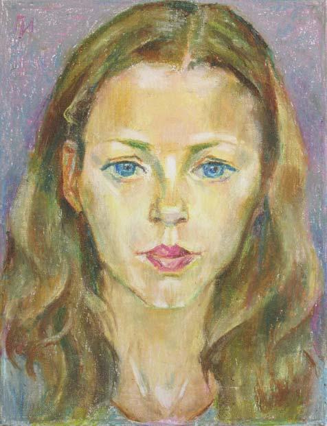 NASTYA, canvas, oil pastel, 35 � 27 cm, 2010



