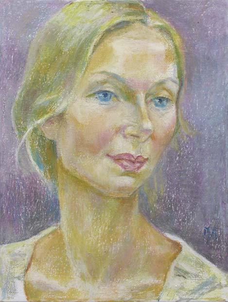KSENYA , canvas, oil pastel, 35 � 27 cm, 2010



