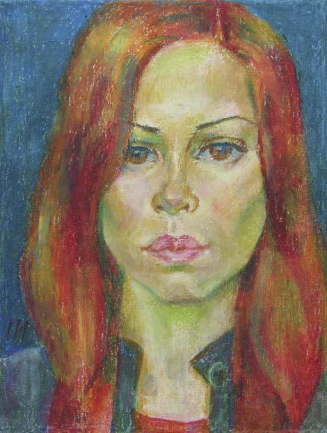 ANNA , canvas, oil pastel, 35 � 27 cm, 2010



