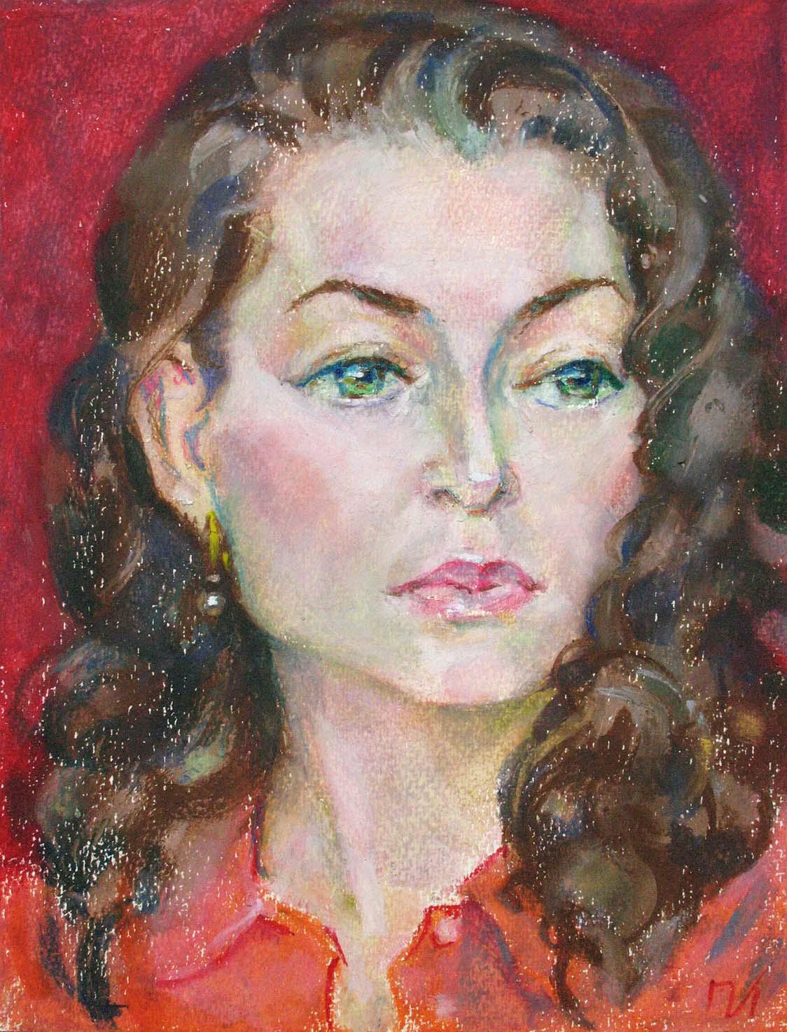 YULYA , paper, oil pastel, 35 � 27 cm, 2011



