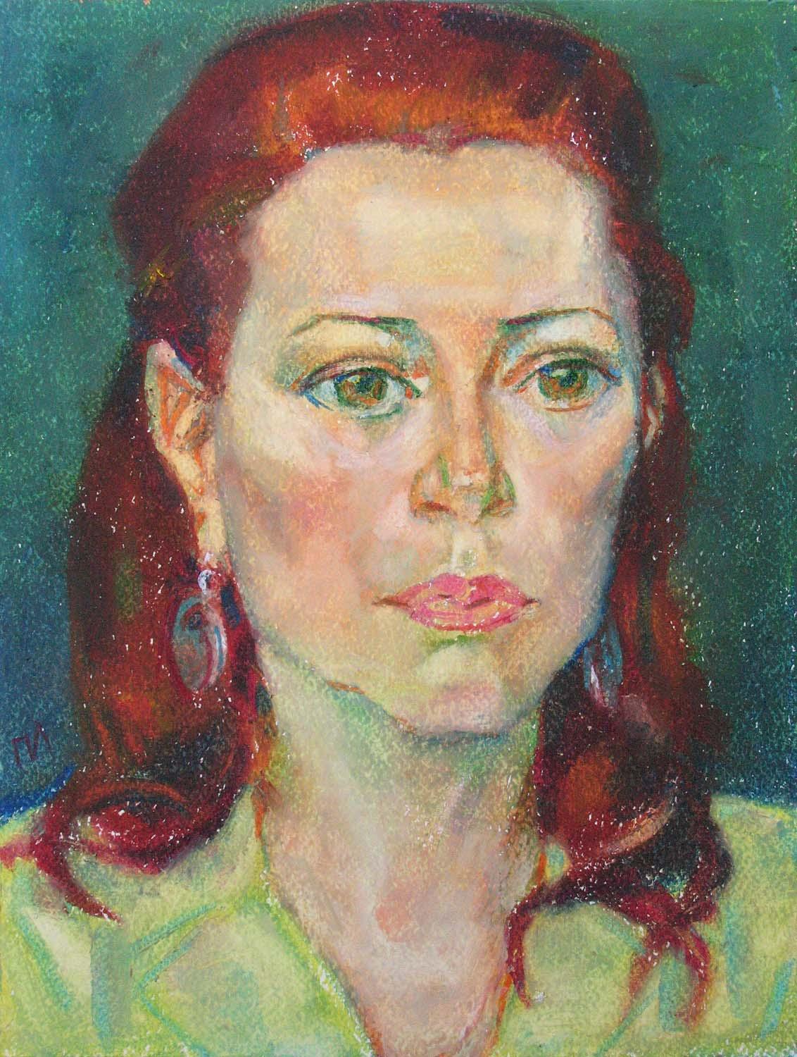 YELENA , paper, oil pastel, 35 � 27 cm, 2011



