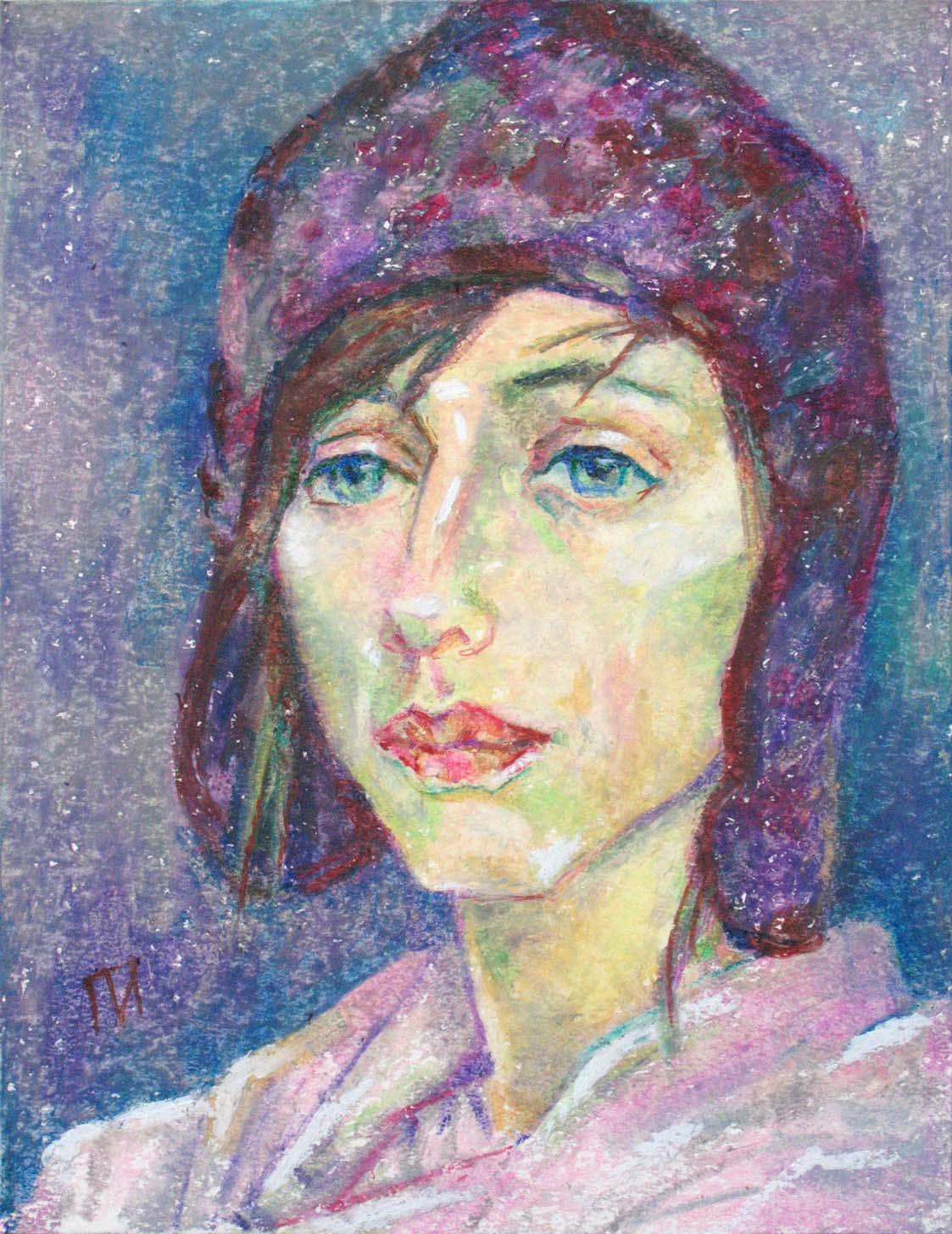 POLINA , paper, oil pastel, 35 � 27 cm, 2011



