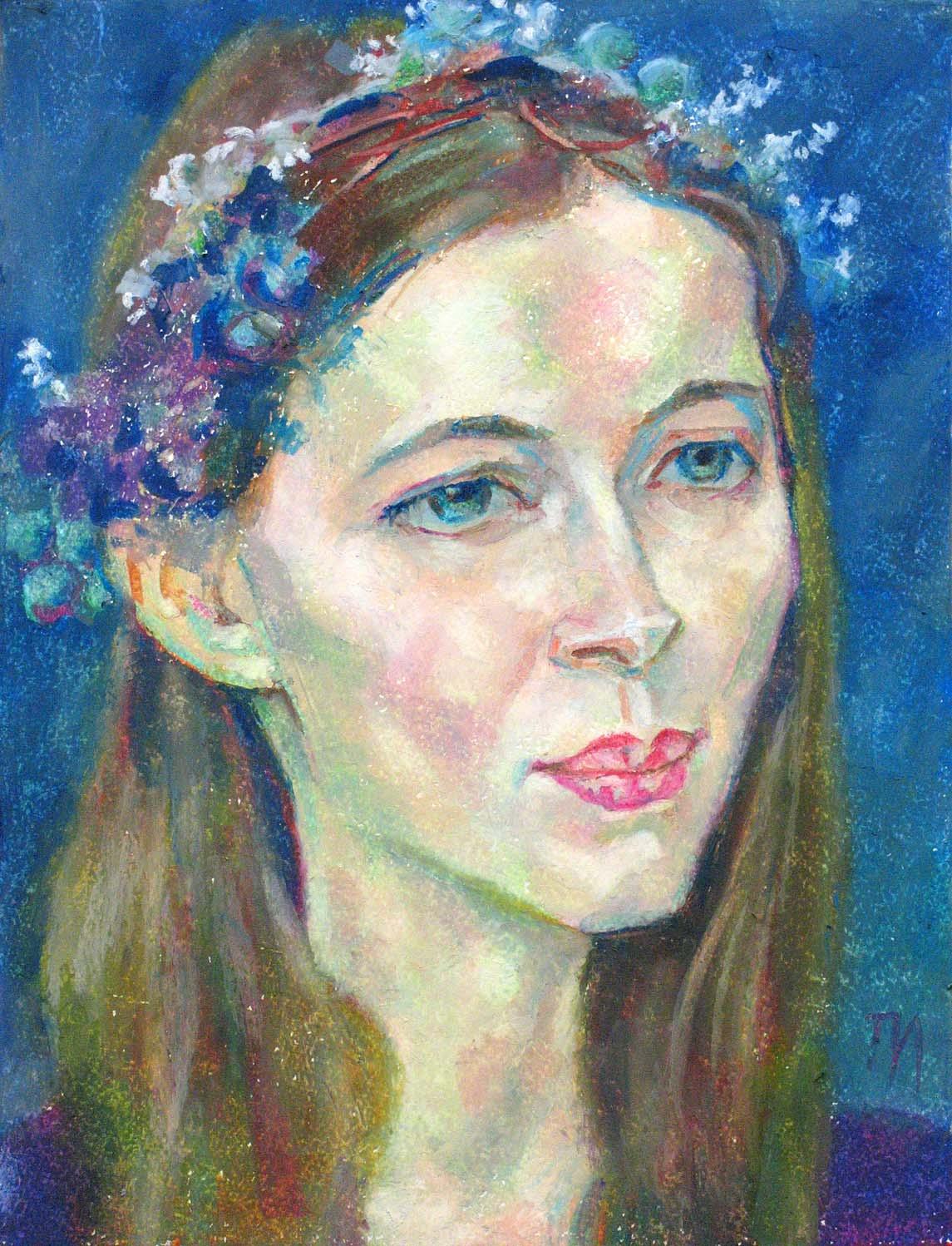 EKATERINA , paper, oil pastel, 35 � 27 cm, 2012



