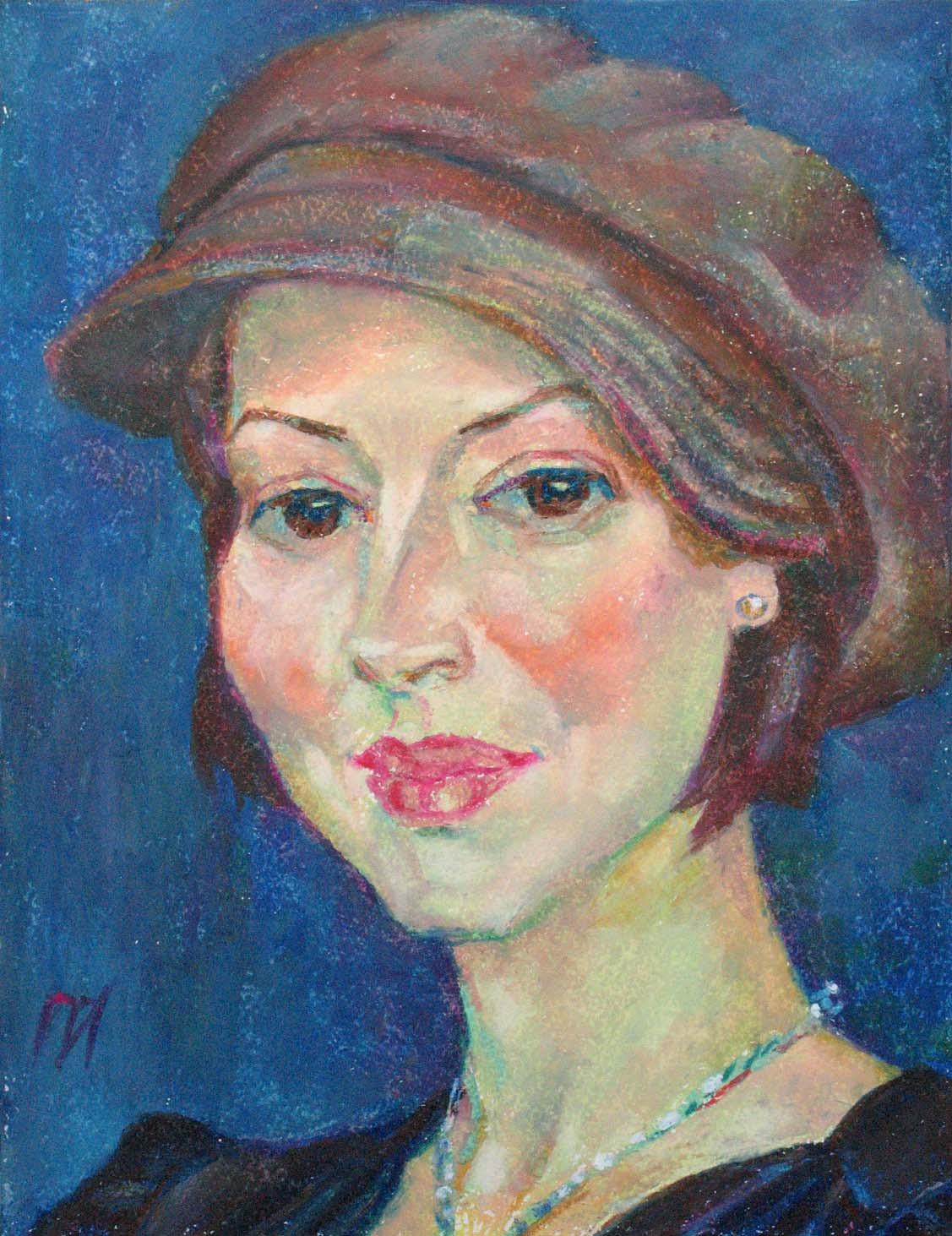OKSANA , paper, oil pastel, 35 � 27 cm, 2012



