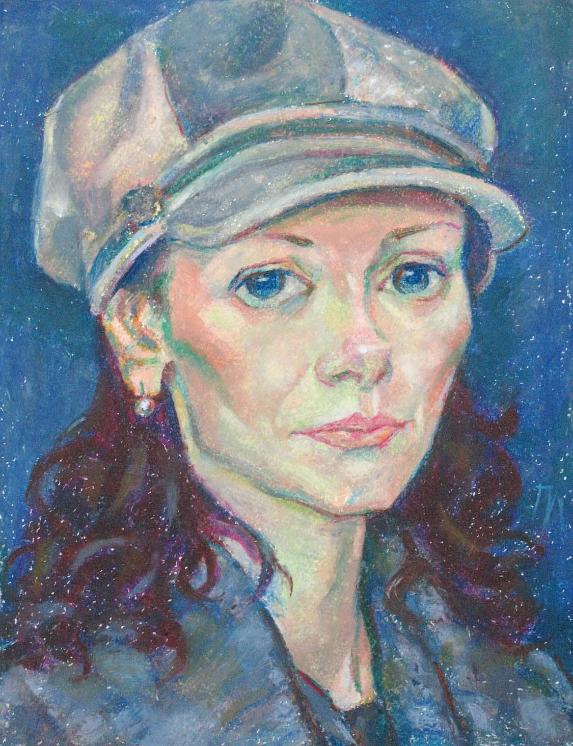 INNA , paper, oil pastel, 35 � 27 cm, 2012



