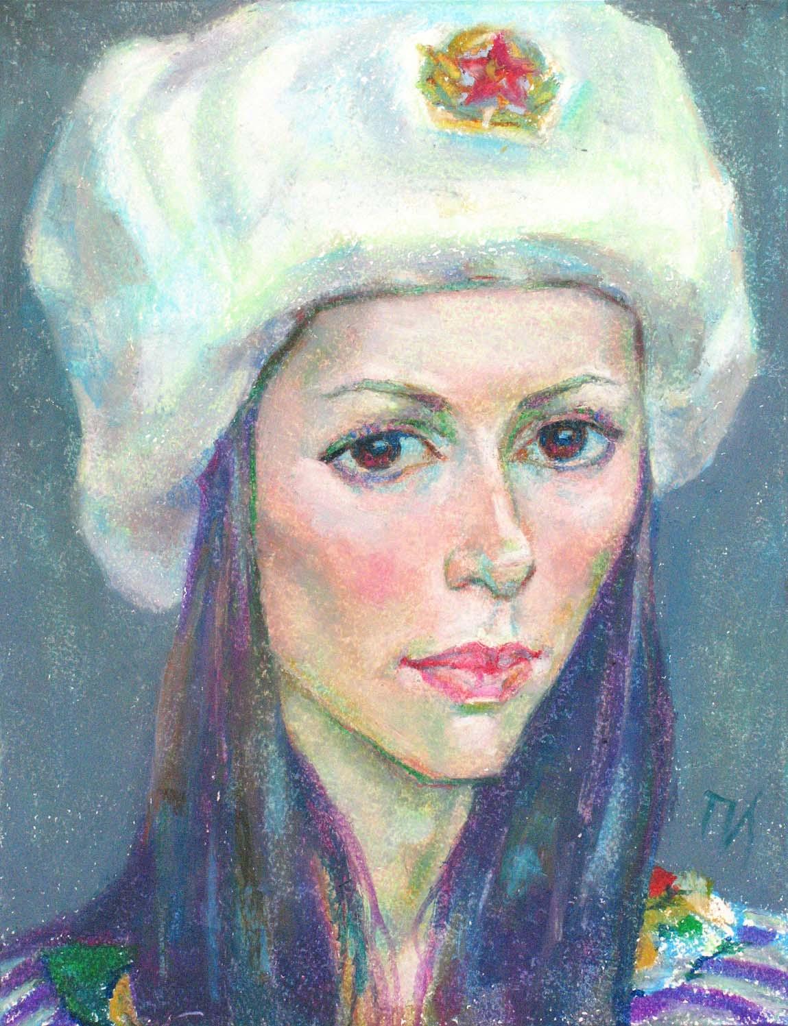 EKATERINA , paper, oil pastel, 35 � 27 cm, 2012



