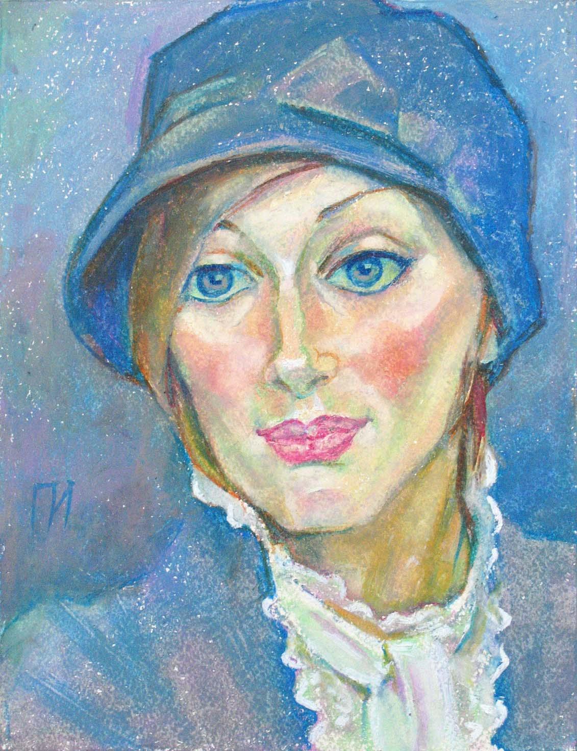 IRINA , paper, oil pastel, 35 � 27 cm, 2012



