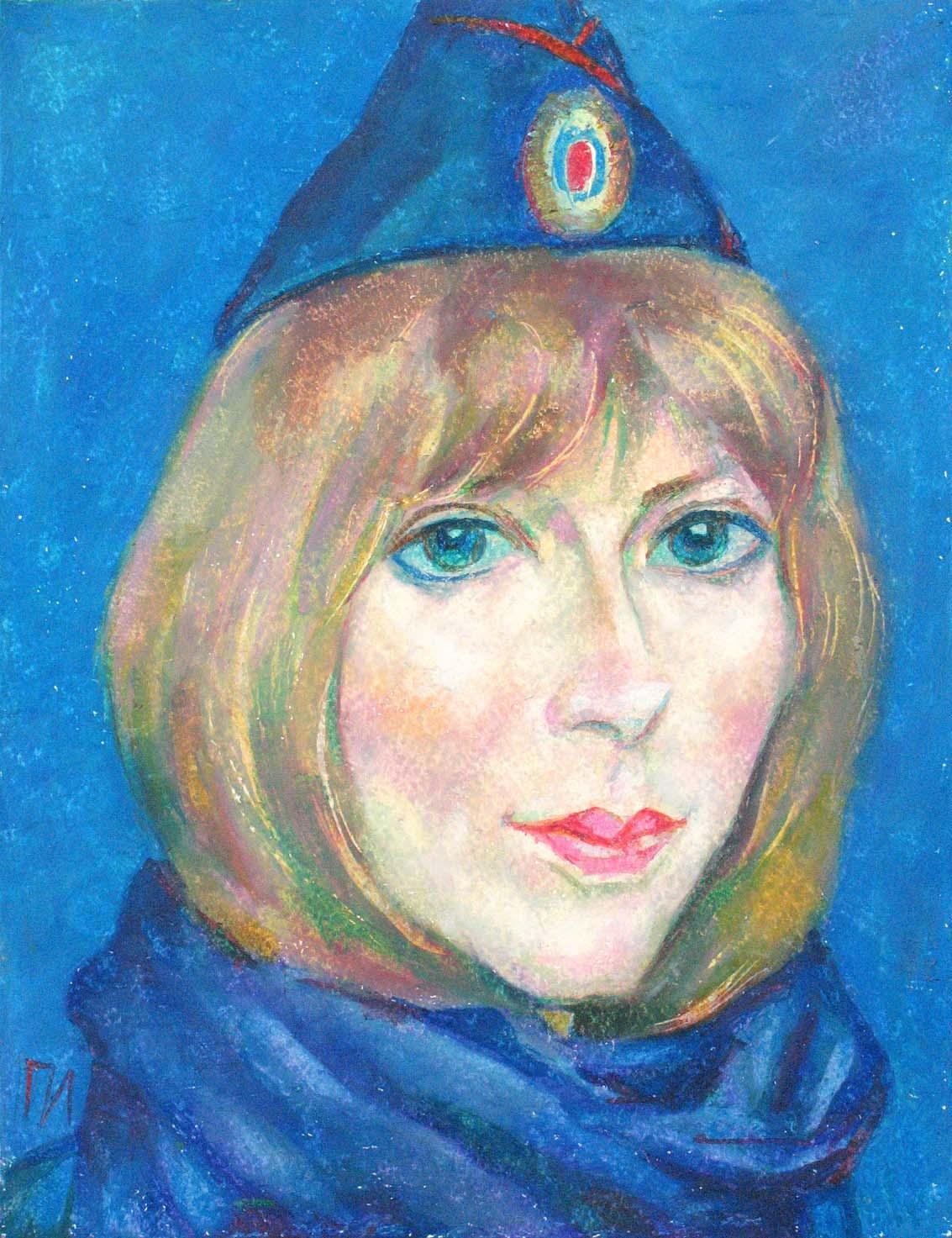 YELENA , paper, oil pastel, 35 � 27 cm, 2012



